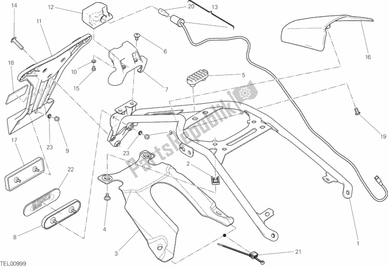All parts for the 28a - Plate Holder of the Ducati Scrambler Sixty2 Thailand 400 2017